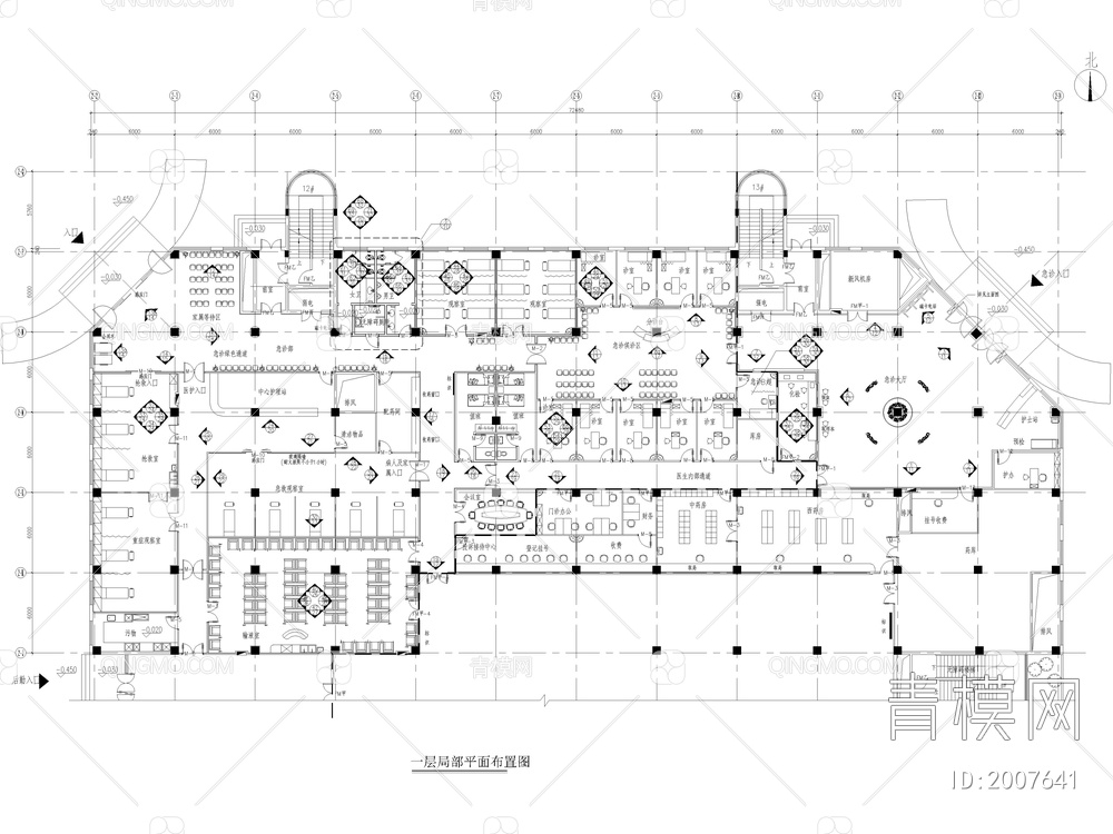 14套医院急诊楼急救中心CAD施工图【ID:2007641】