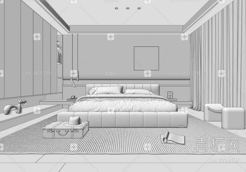 卧室3D模型下载【ID:2006459】