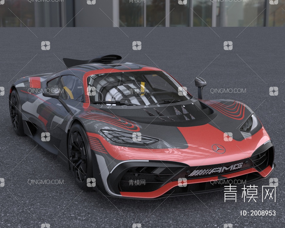 2021款奔驰梅赛德斯AMGOne汽车跑车超跑低配版3D模型下载【ID:2008953】