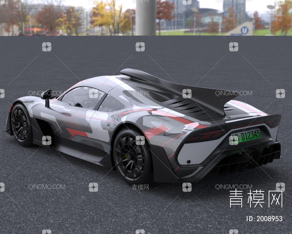 2021款奔驰梅赛德斯AMGOne汽车跑车超跑低配版3D模型下载【ID:2008953】
