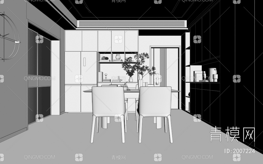客餐厅3D模型下载【ID:2007224】