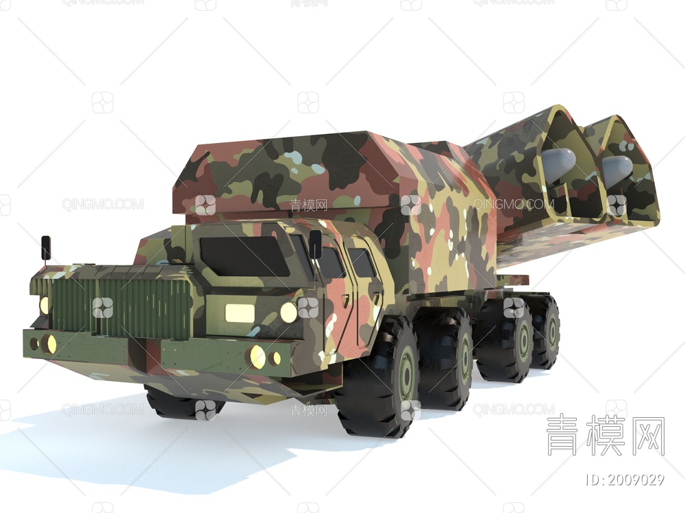 军事卡车3D模型下载【ID:2009029】