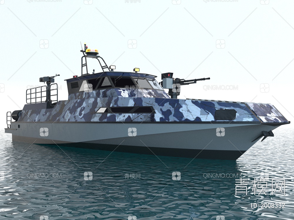 冲锋艇3D模型下载【ID:2008332】