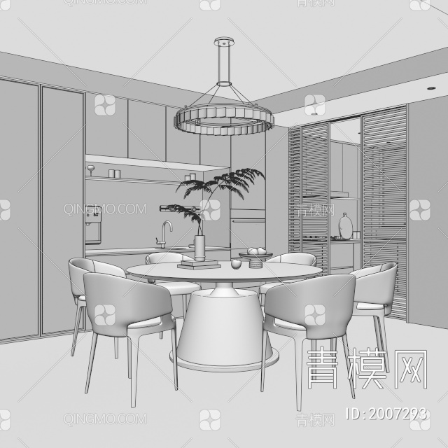 餐厅3D模型下载【ID:2007293】