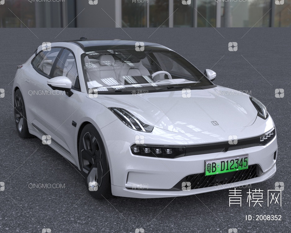 2023款极氪001汽车新能源电车3D模型下载【ID:2008352】