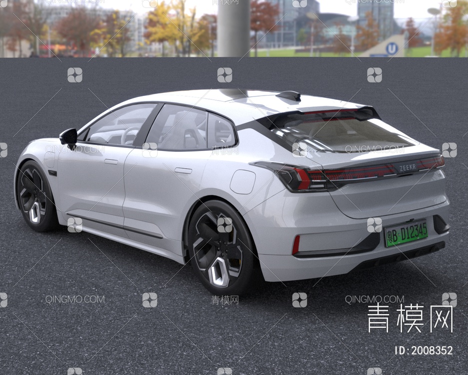 2023款极氪001汽车新能源电车3D模型下载【ID:2008352】