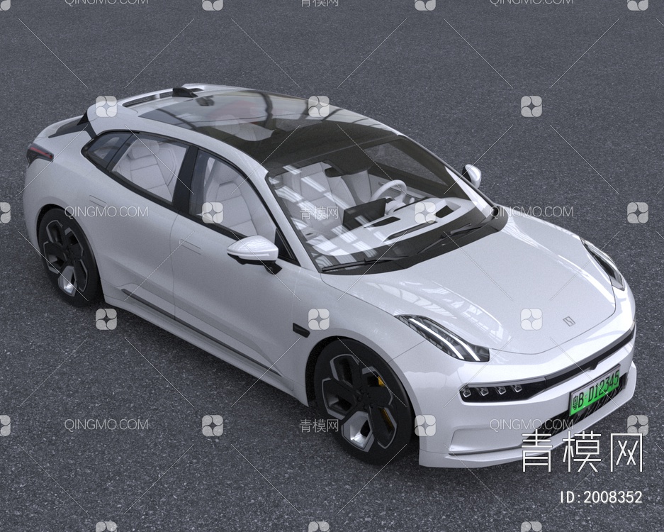2023款极氪001汽车新能源电车3D模型下载【ID:2008352】