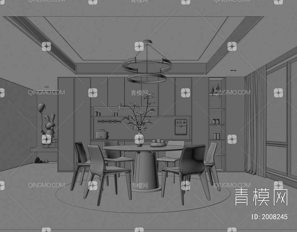 餐厅3D模型下载【ID:2008245】
