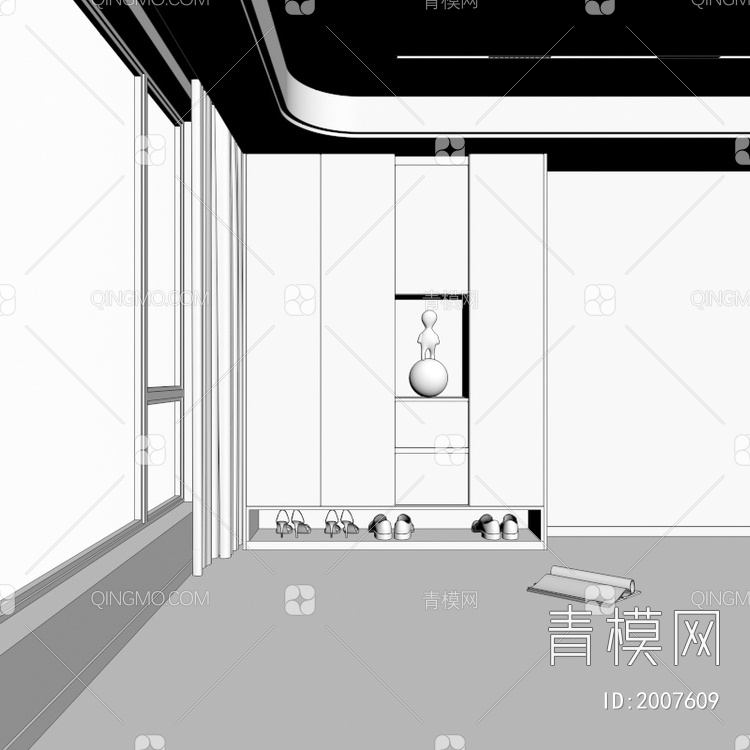 鞋柜 酒柜 岛台3D模型下载【ID:2007609】