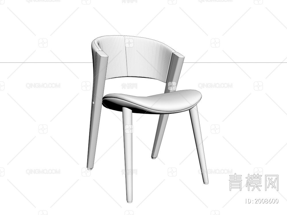 蜂窝纹皮革单椅3D模型下载【ID:2008600】