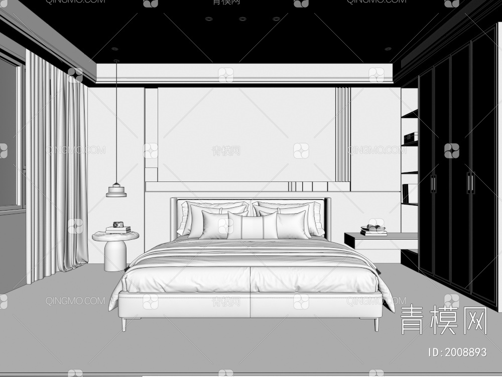 卧室3D模型下载【ID:2008893】