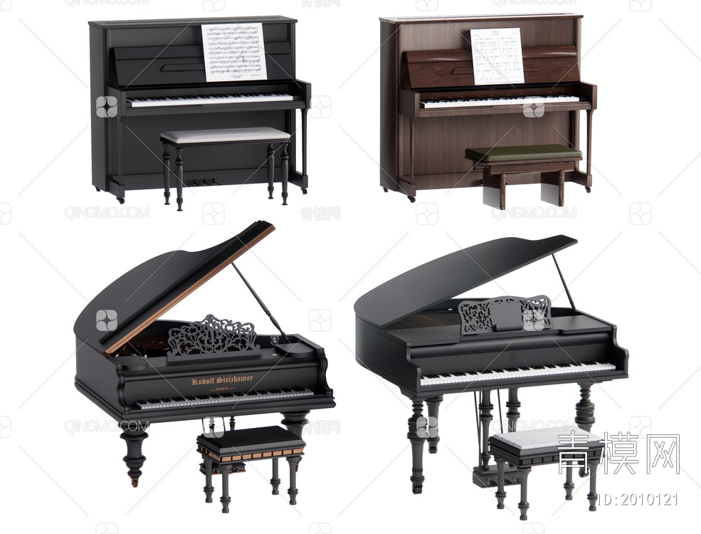 钢琴 钢琴SU模型下载【ID:2010121】