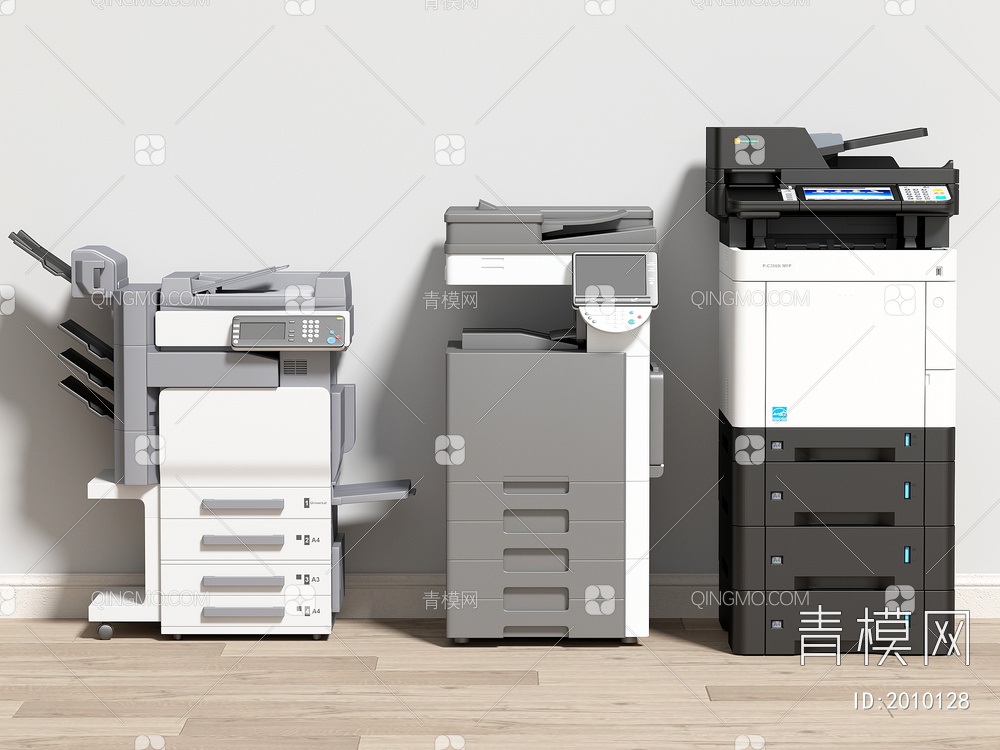 打印机 复印机 扫描机  办公器材 办公用品3D模型下载【ID:2010128】