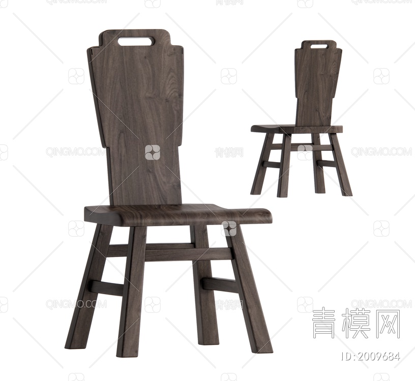 休闲椅 餐椅SU模型下载【ID:2009684】