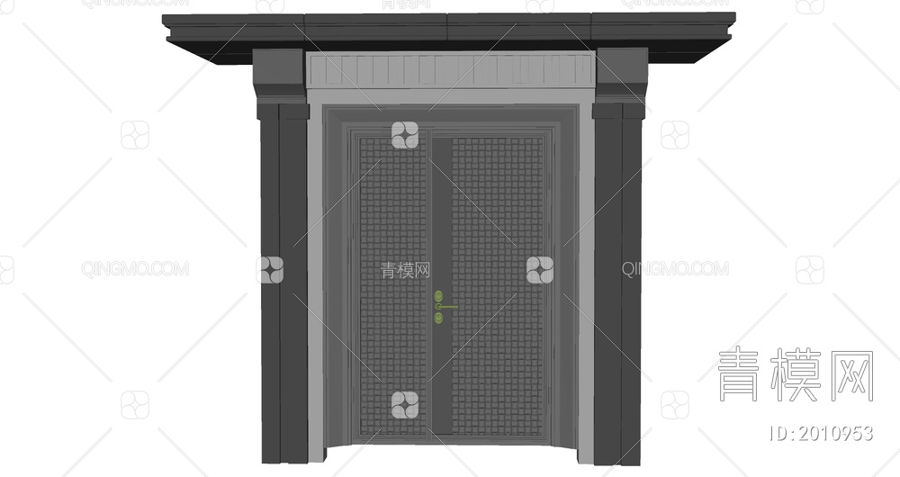庭院大门SU模型下载【ID:2010953】