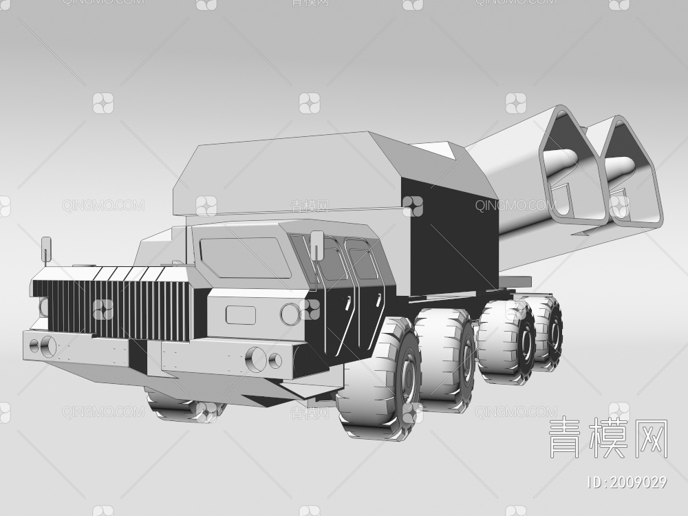 军事卡车3D模型下载【ID:2009029】