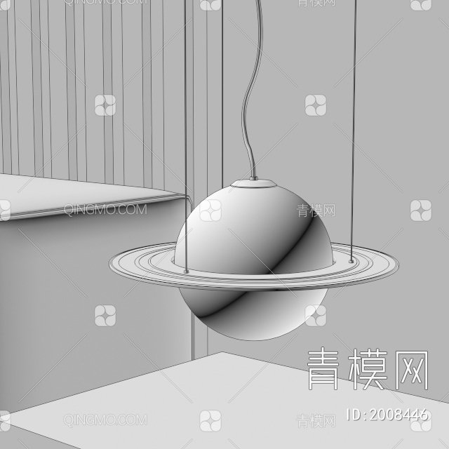 月球吊灯3D模型下载【ID:2008446】