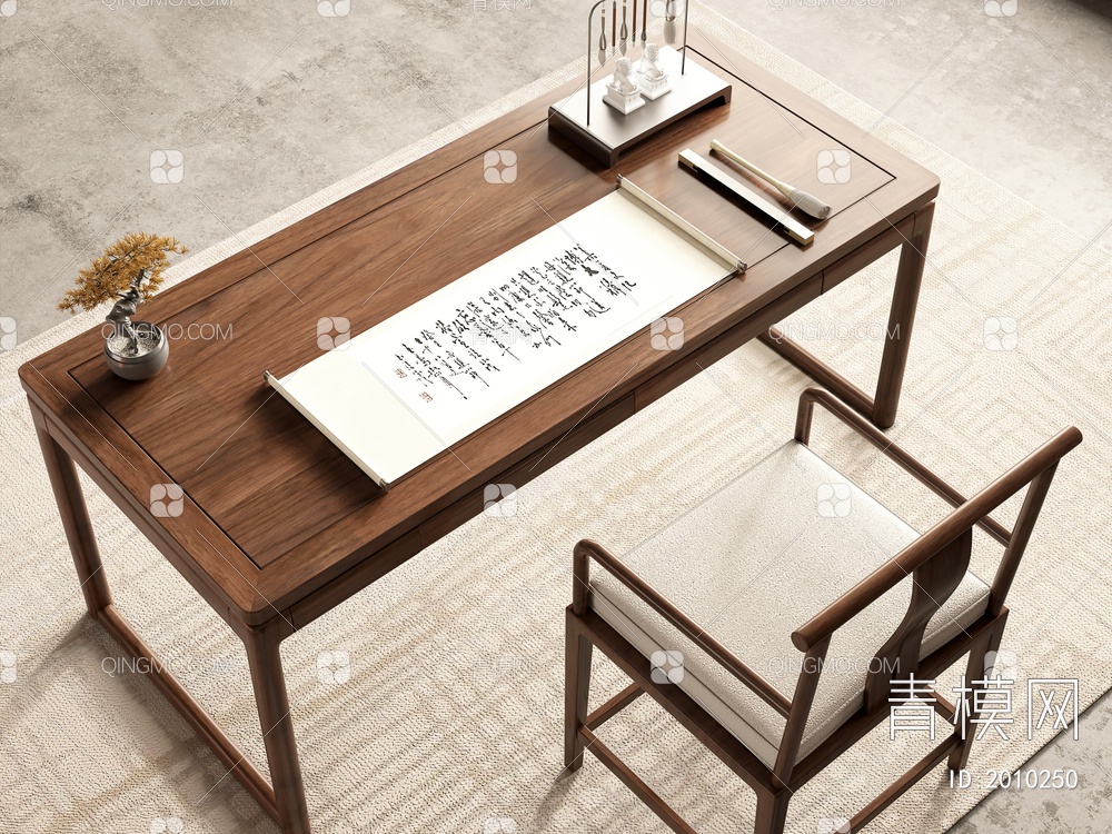 茶桌椅3D模型下载【ID:2010250】