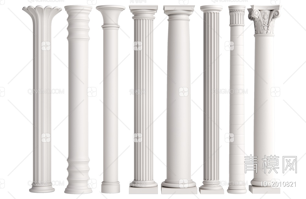 罗马柱 装饰柱 柱子SU模型下载【ID:2010821】