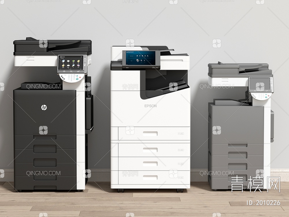 打印机 复印机 扫描机 办公器材 办公用品3D模型下载【ID:2010226】