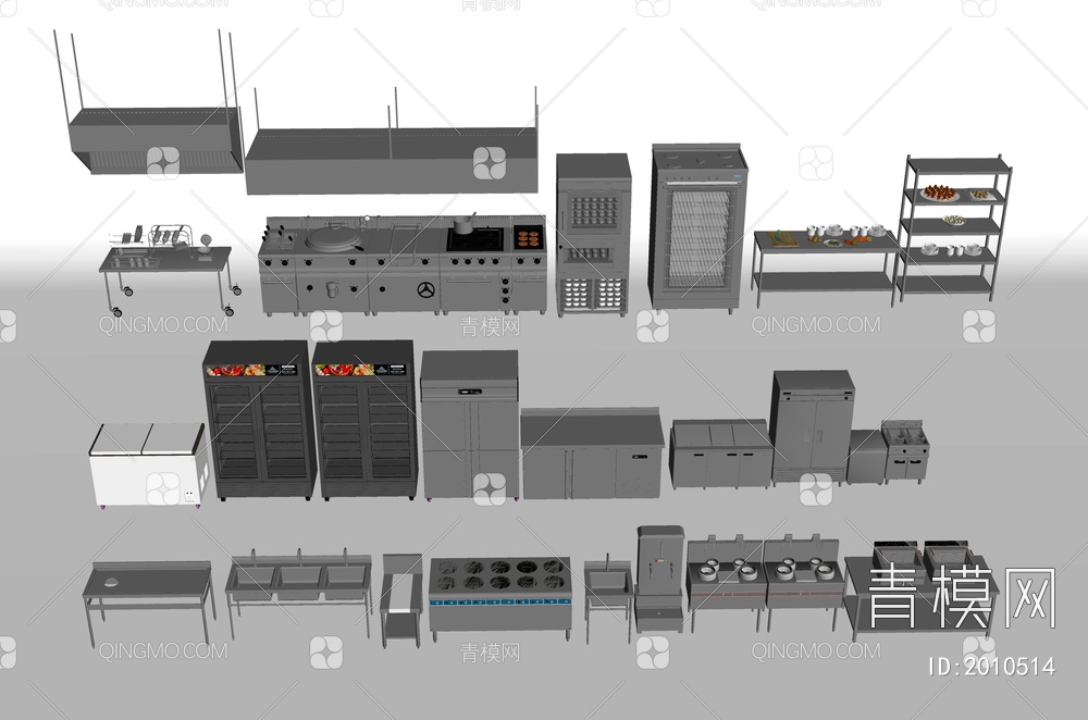 后厨设备SU模型下载【ID:2010514】