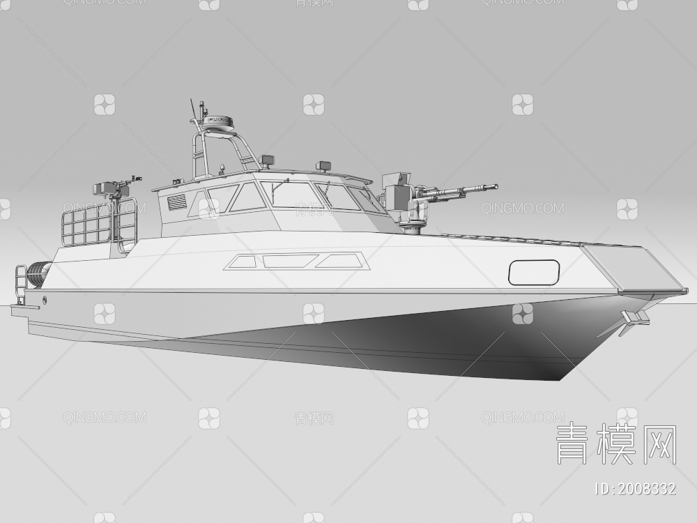 冲锋艇3D模型下载【ID:2008332】