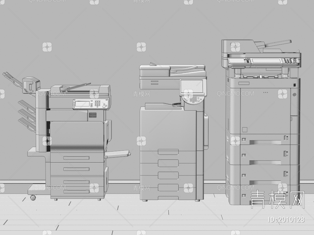 打印机 复印机 扫描机  办公器材 办公用品3D模型下载【ID:2010128】