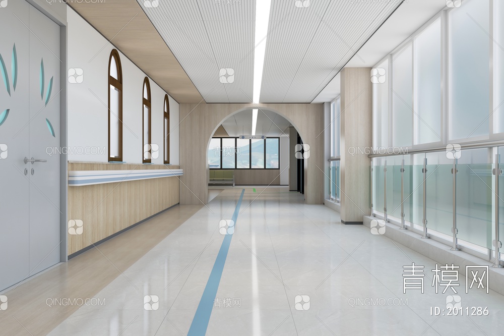 医院走廊3D模型下载【ID:2011286】
