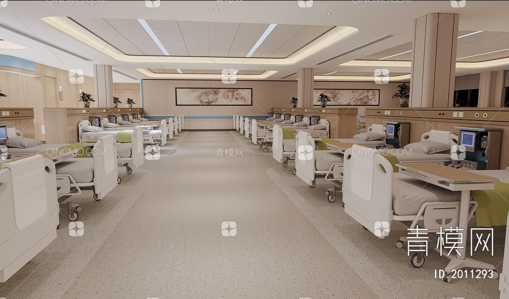 医院病房3D模型下载【ID:2011293】