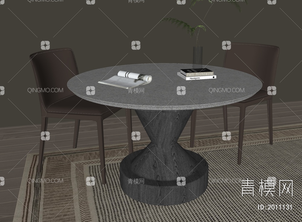餐桌椅SU模型下载【ID:2011131】