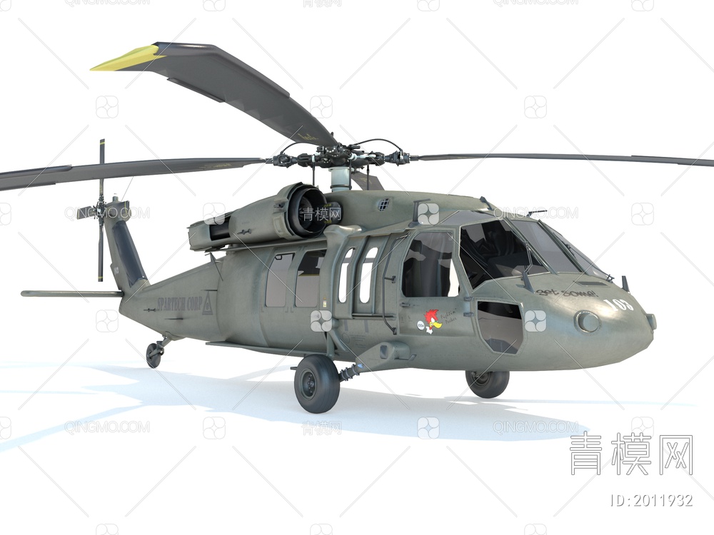 直升机3D模型下载【ID:2011932】