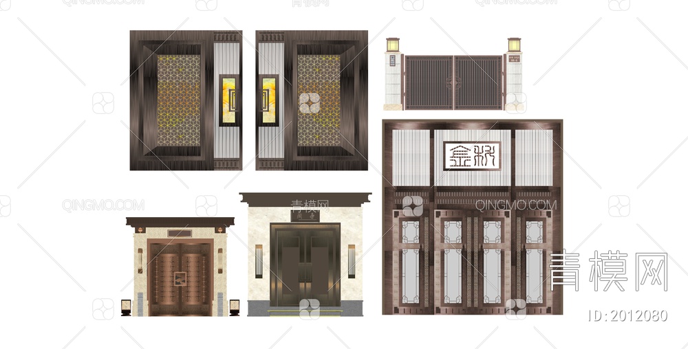 庭院门SU模型下载【ID:2012080】