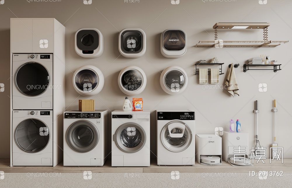 洗衣机3D模型下载【ID:2013762】