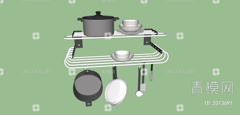 厨房用品 厨具SU模型下载【ID:2013691】