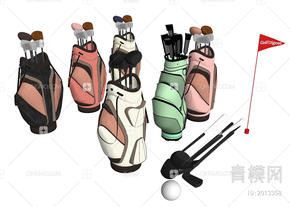 高尔夫球 球类运动SU模型下载【ID:2013358】