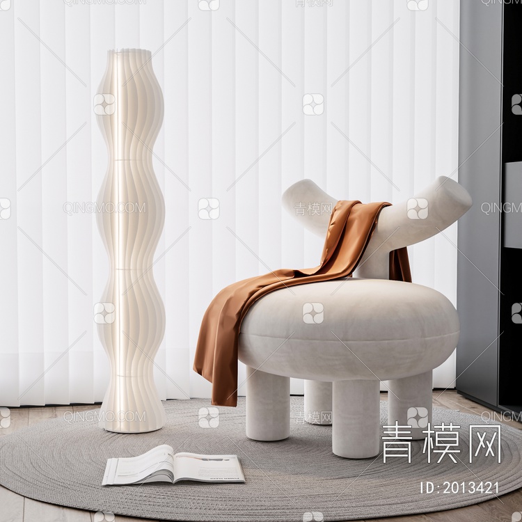 休闲椅3D模型下载【ID:2013421】