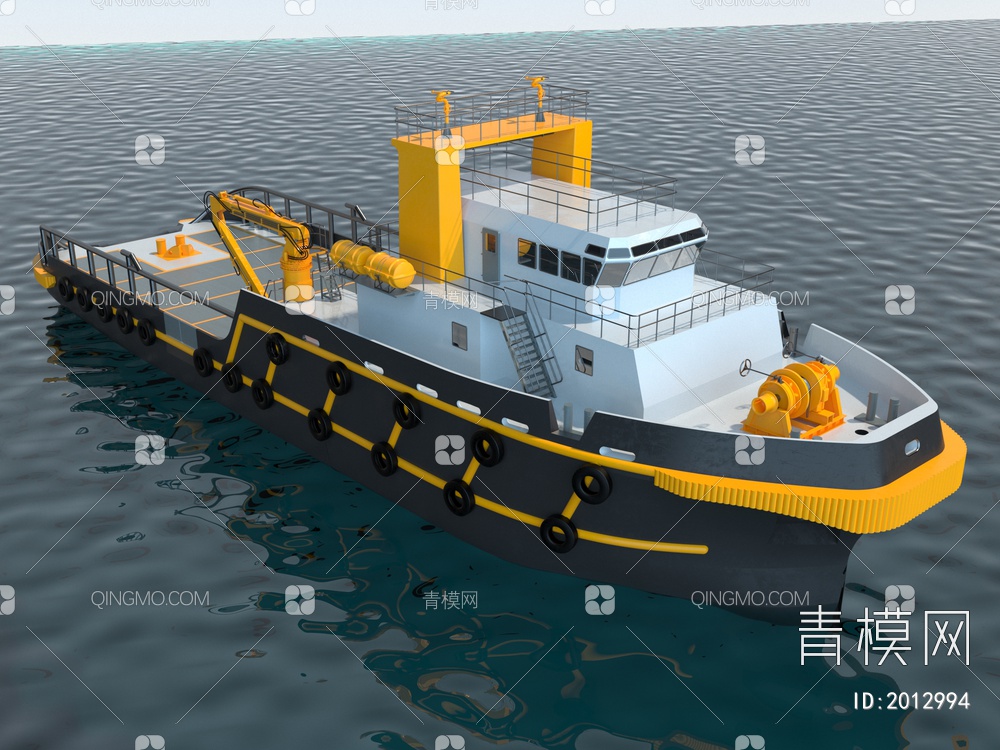 作业船3D模型下载【ID:2012994】