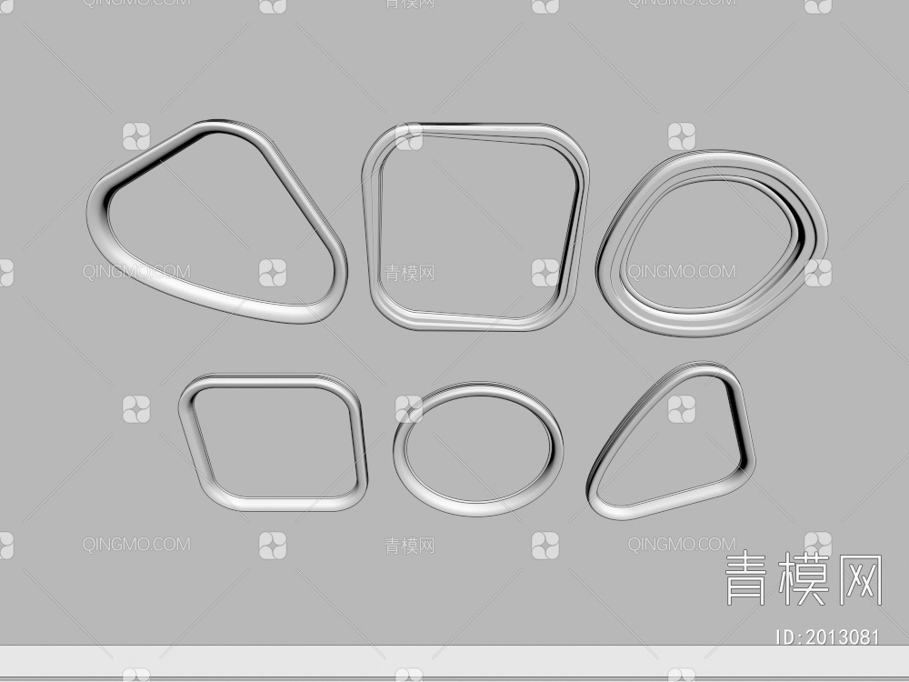 吸顶灯 圆形吸顶灯 卧室灯 艺术造型灯具 时尚客厅灯组合3D模型下载【ID:2013081】