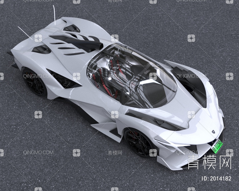 2022款阿波罗evo跑车赛车汽车3D模型下载【ID:2014182】