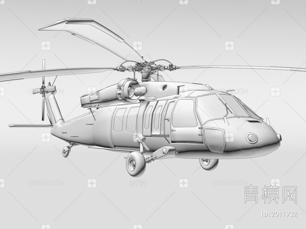直升机3D模型下载【ID:2011932】
