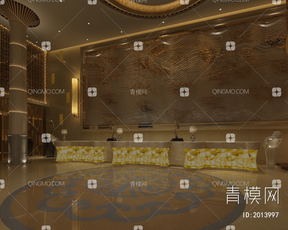 酒店前台3D模型下载【ID:2013997】