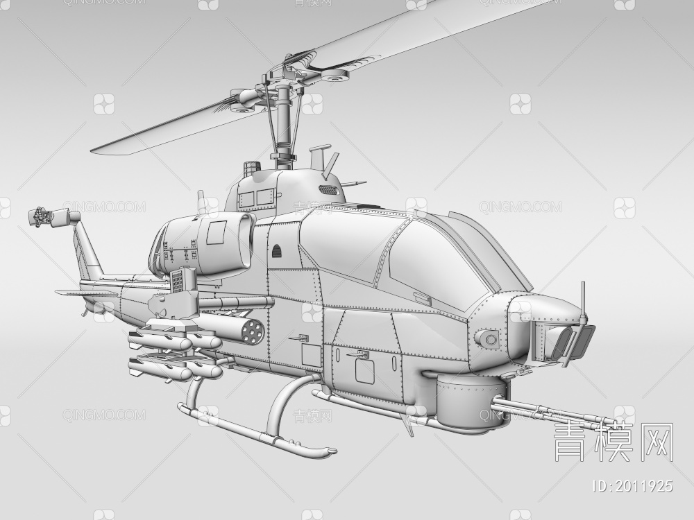 直升机3D模型下载【ID:2011925】