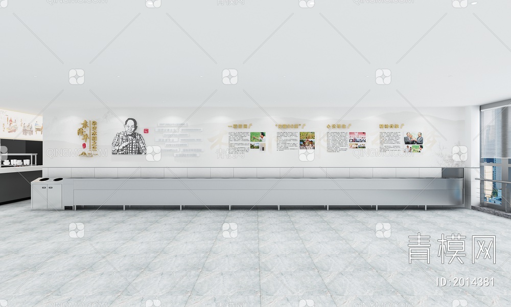 创意食堂文化宣传墙 粮食介绍 节约粮食 特色地方食物文化宣传系列3D模型下载【ID:2014381】