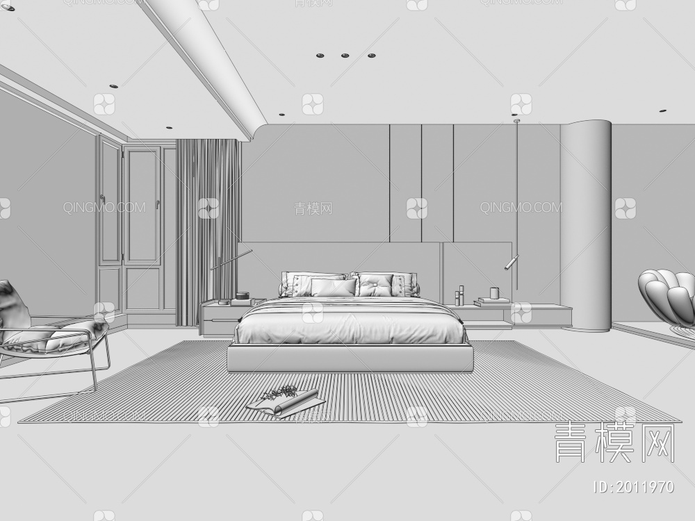 家居卧室3D模型下载【ID:2011970】