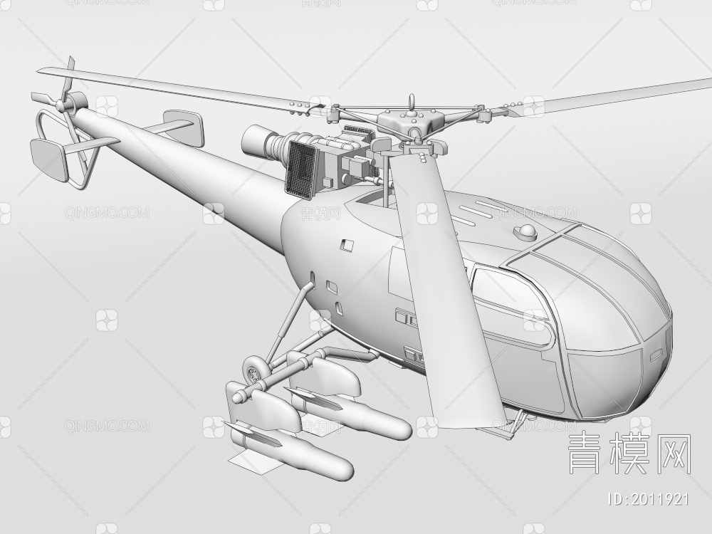 直升机3D模型下载【ID:2011921】