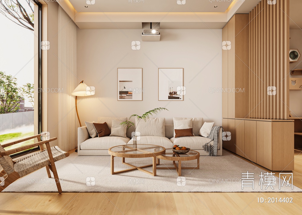 家居客厅、茶室3D模型下载【ID:2014402】