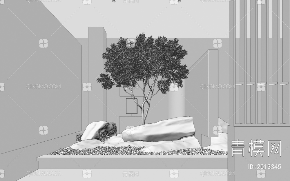 庭院景观3D模型下载【ID:2013345】