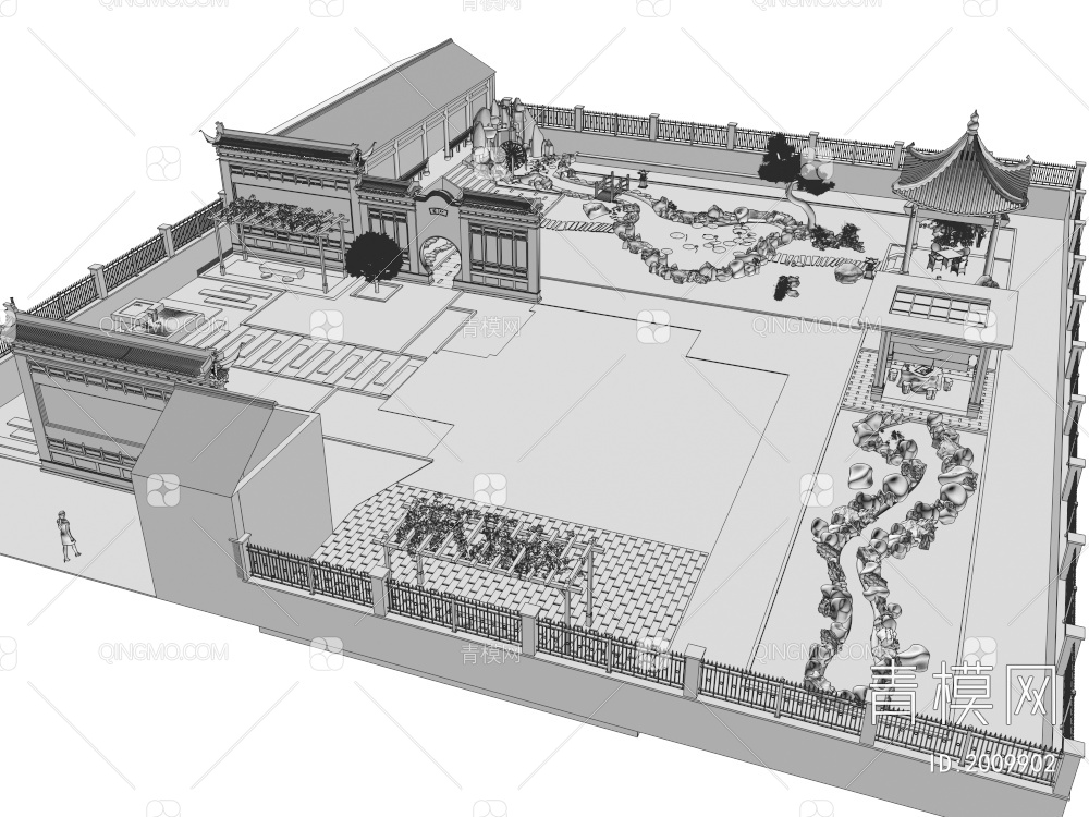 庭院景观3D模型下载【ID:2009902】