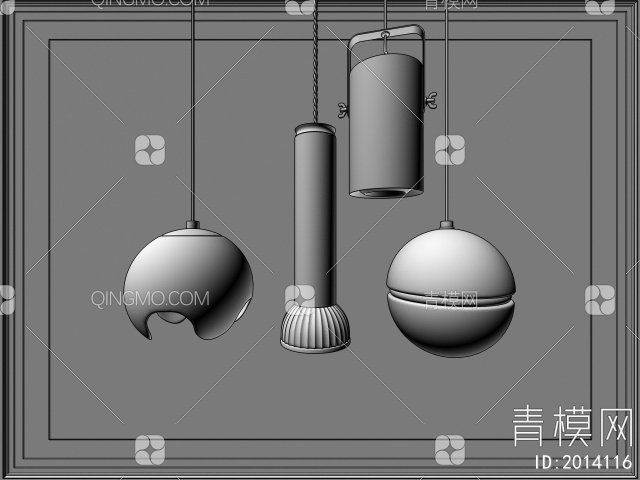 小吊灯3D模型下载【ID:2014116】