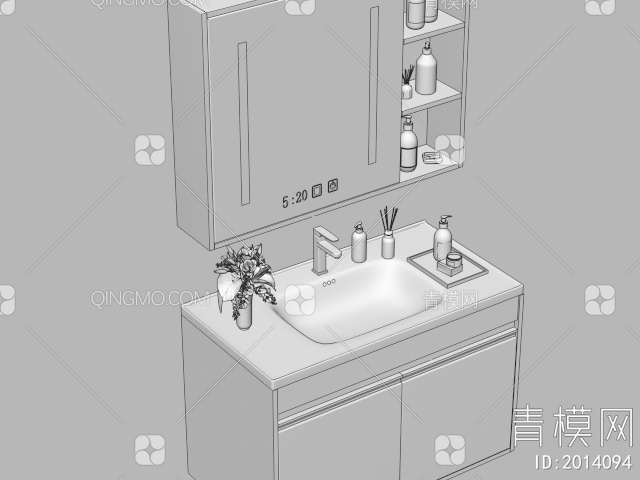 浴室柜3D模型下载【ID:2014094】